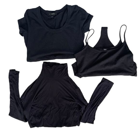 Bundle of 3 Forever 21 Black Plus Size Bodysuit | Size 0X | - Picture 1 of 9